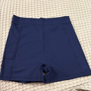 Women's Navy Blue Athletic Shorts